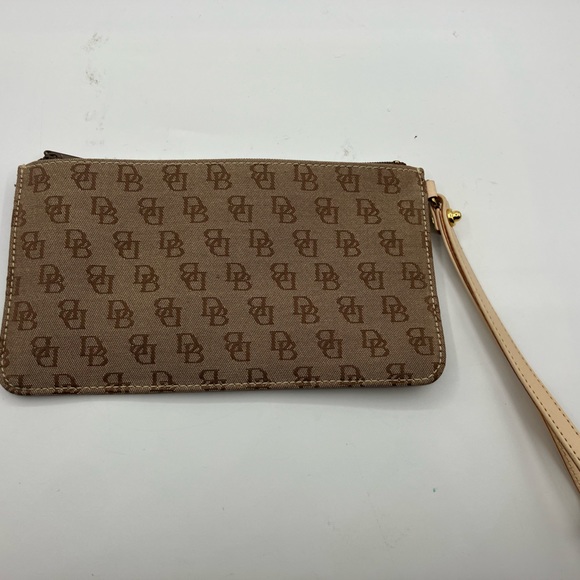 Dooney & Bourke Tan Logo Wristlet - Picture 3 of 8